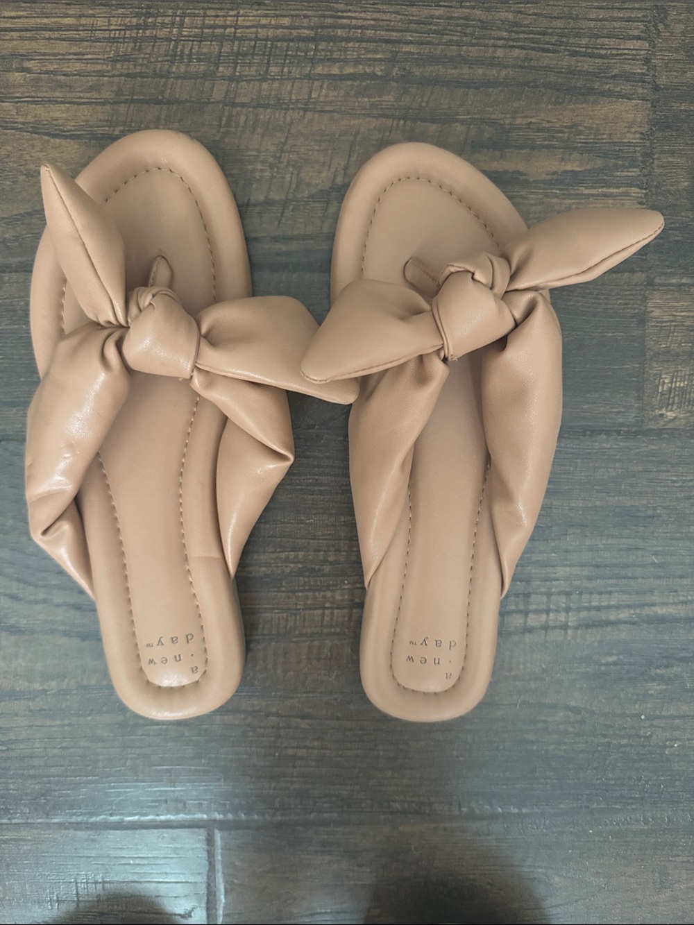 a new day Knotted Slip-On Sandals in Blush